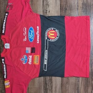 Vintage 1996 Kudzu Bill Elliot McDonald's Racing Team Color Block Shirt Size Lg
